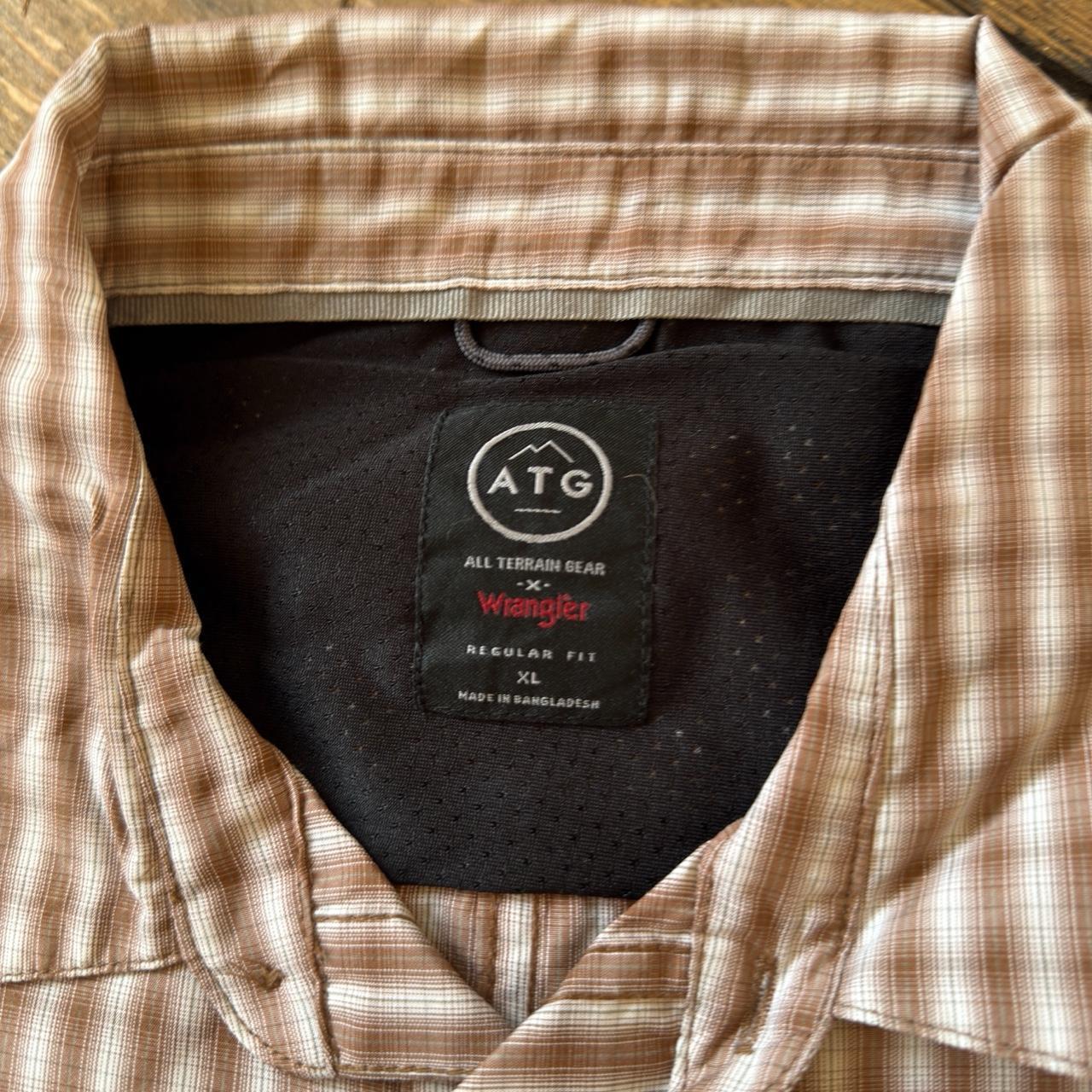 All Terrain Gear x Wrangler Brown and White Checkered Button-up Shirt