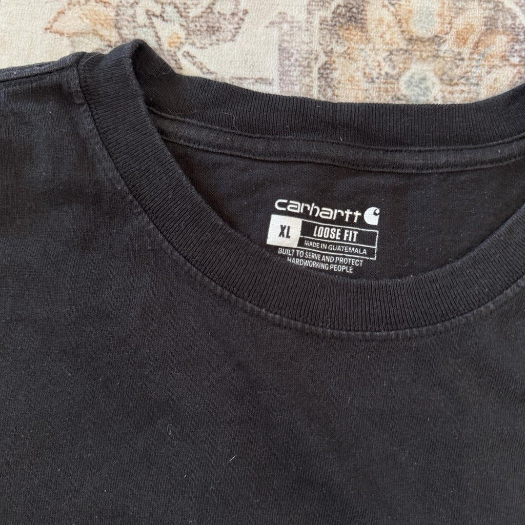 Carhartt Loose Fit Black Pocket T-Shirt Size XL