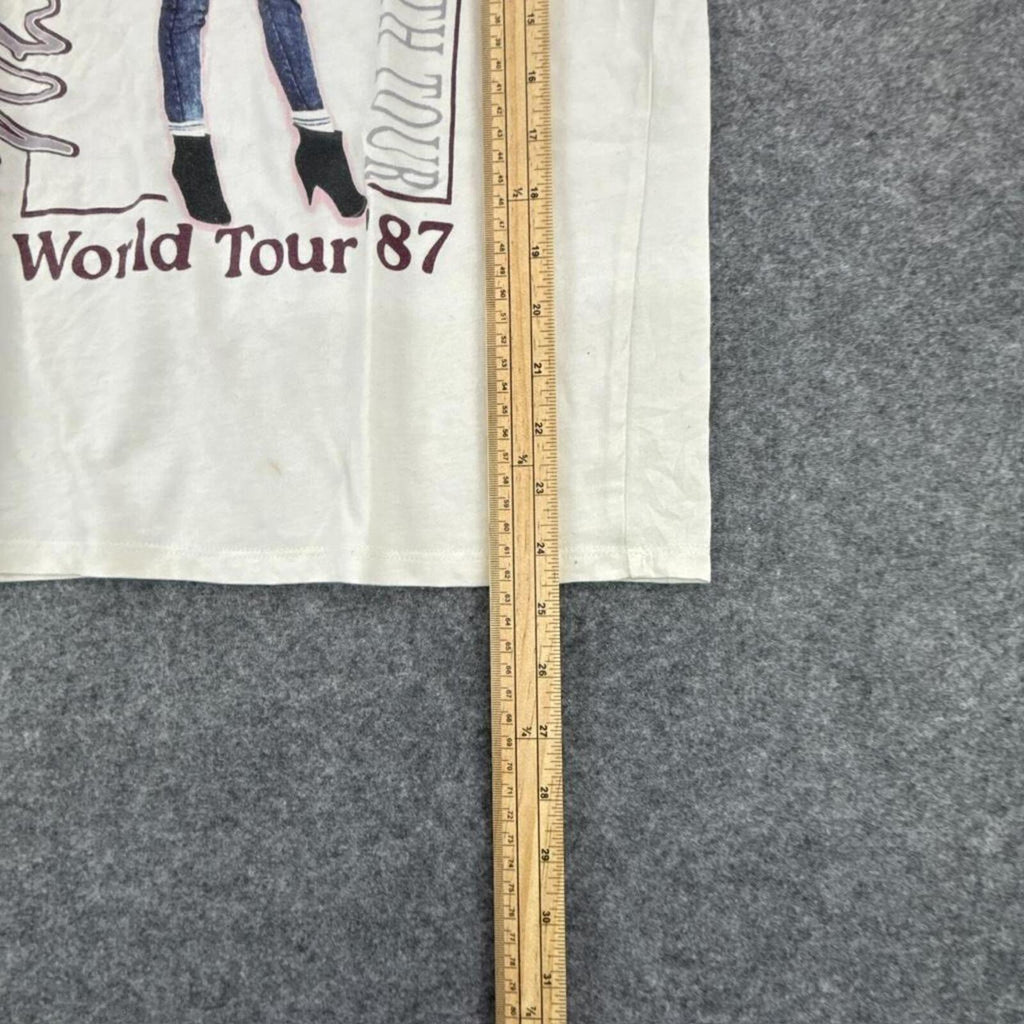 Whitney Houston World Tour 87 white cotton t-shirt