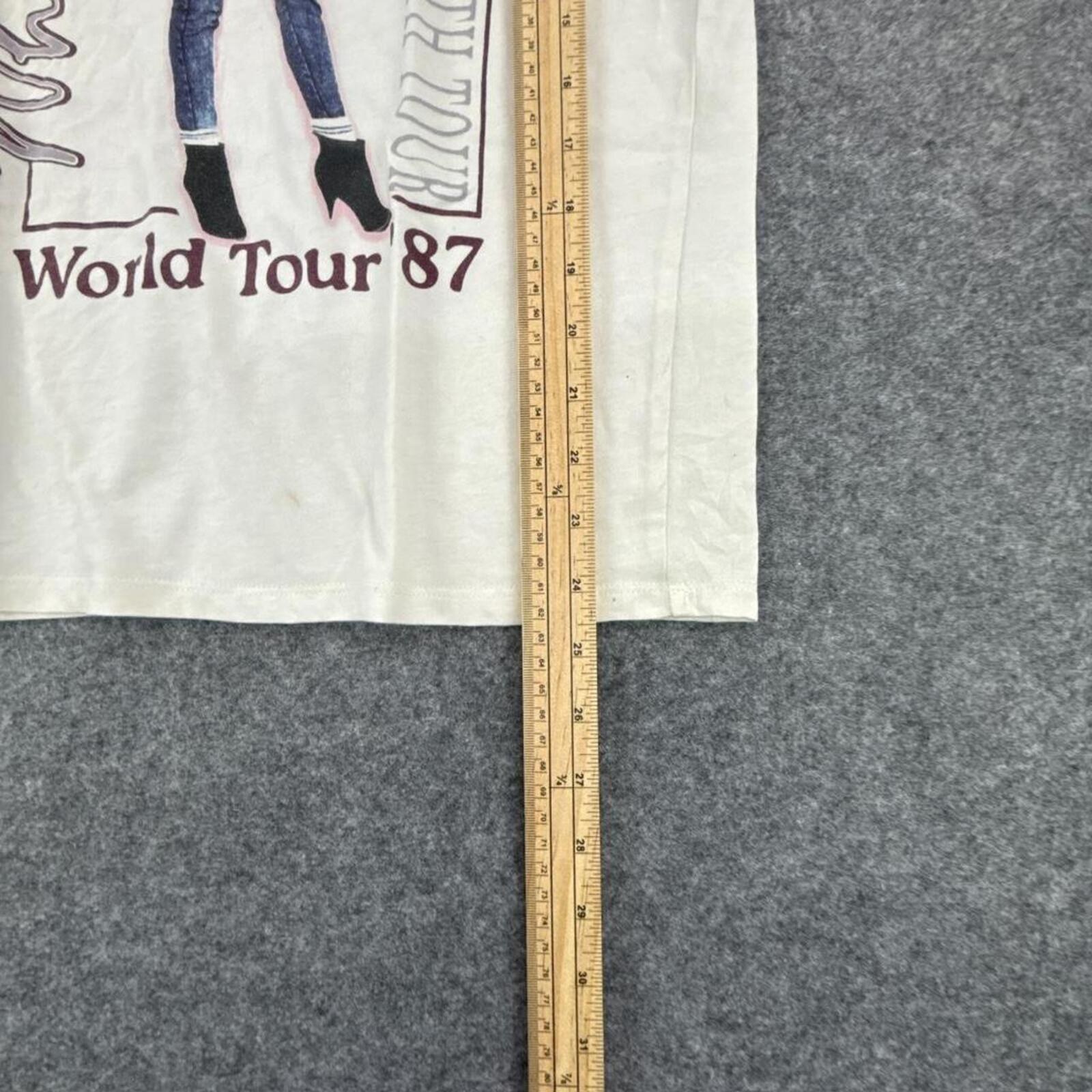 Whitney Houston World Tour 87 white cotton t-shirt