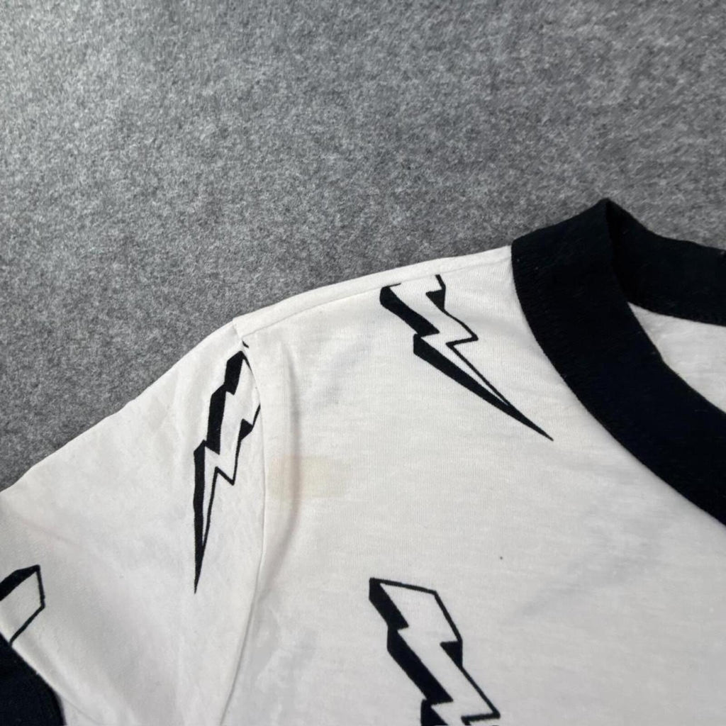 Lularoe white and black lightning bolt t-shirt