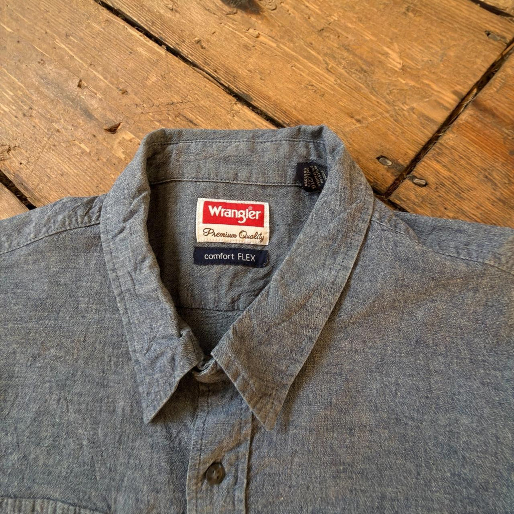 Wrangler Comfort Flex Button up Shirt in Grey Size 2XL