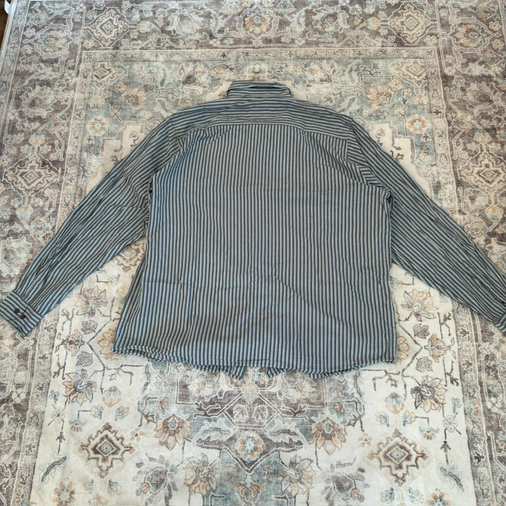 Lee Blue Striped Button-up Long-sleeved Shirt Size 2XL