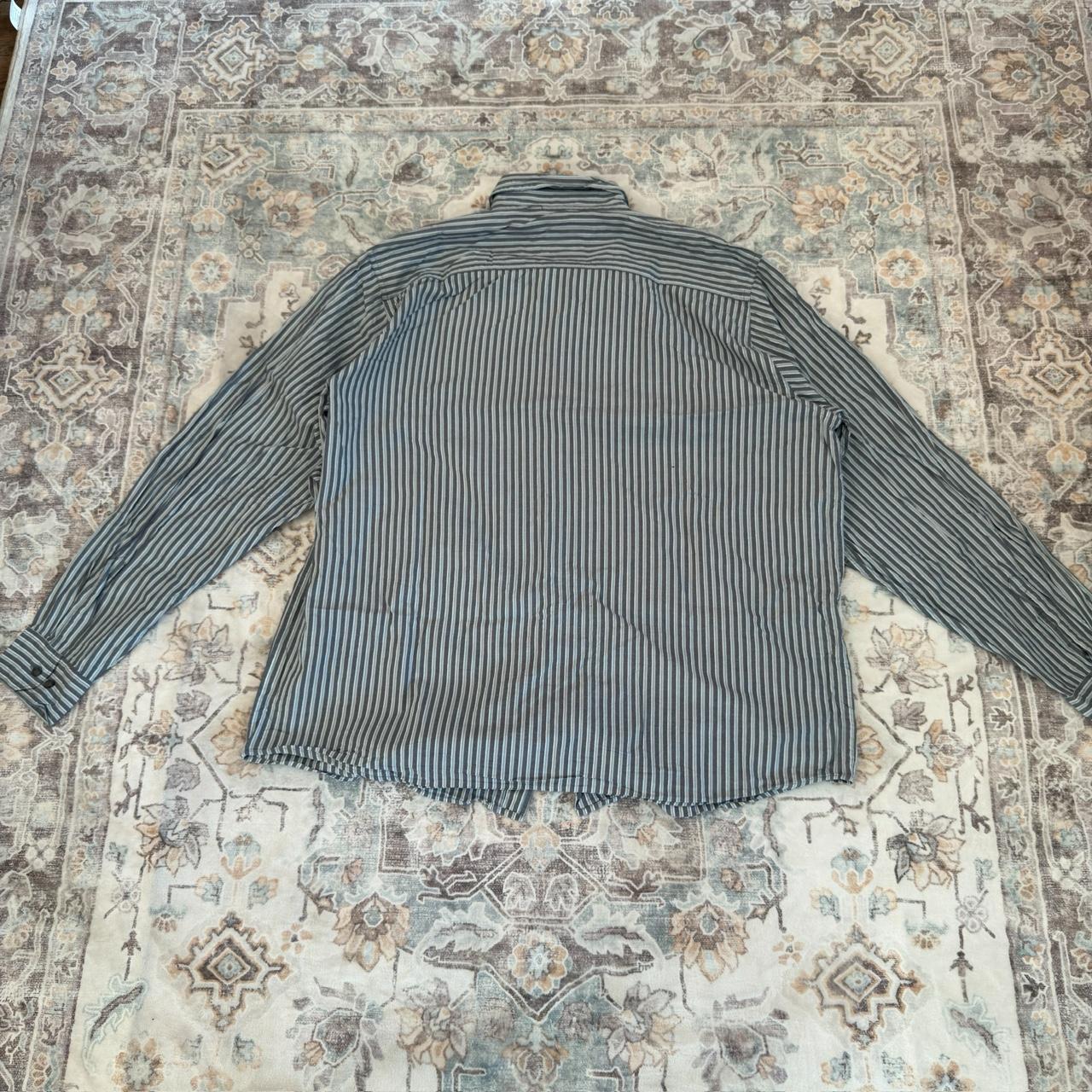 Lee Blue Striped Button-up Long-sleeved Shirt Size 2XL
