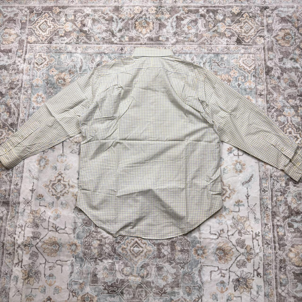 Polo Ralph Lauren Regent Classic Fit Blue and Yellow Checkered Long-sleeved Button-up Shirt Size 16