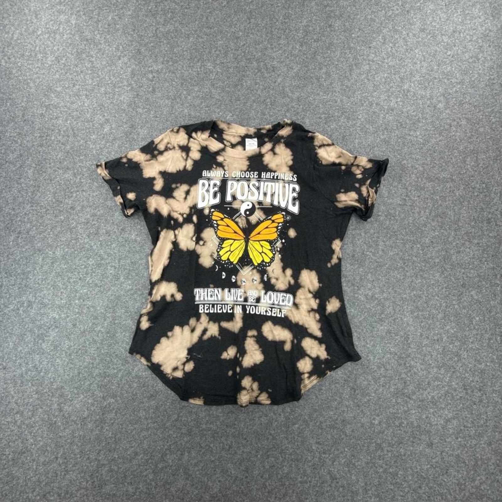 Black and yellow tie-dye butterfly tee