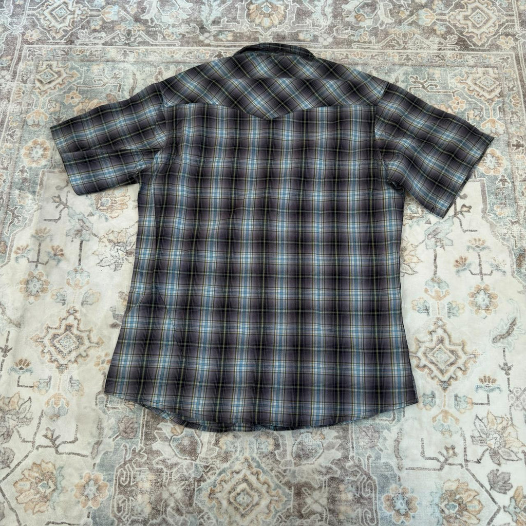 Wrangler Western Fashion Snap Shirts Button-up Short-sleeved Shirt Size M