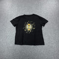 Black lion print cotton tee