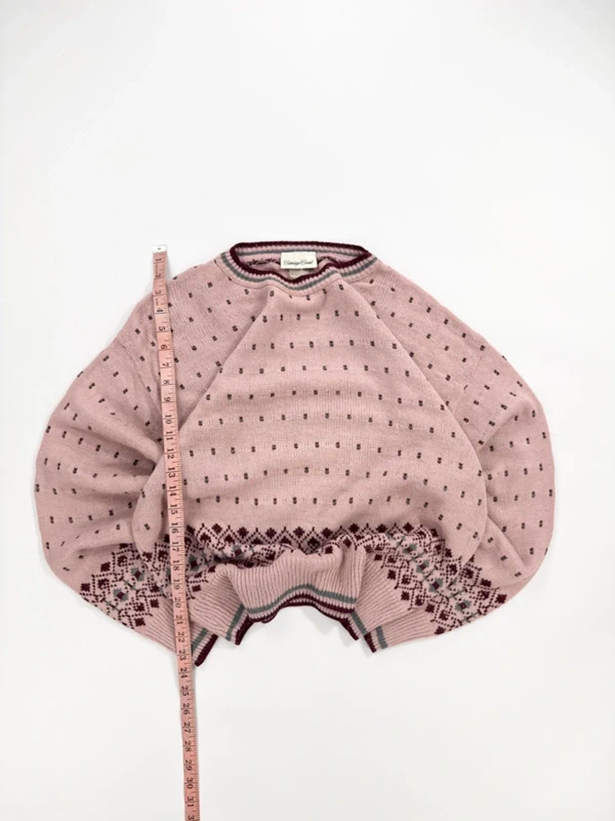 Carriage Court Vintage Knit Jumper Pink Pattern