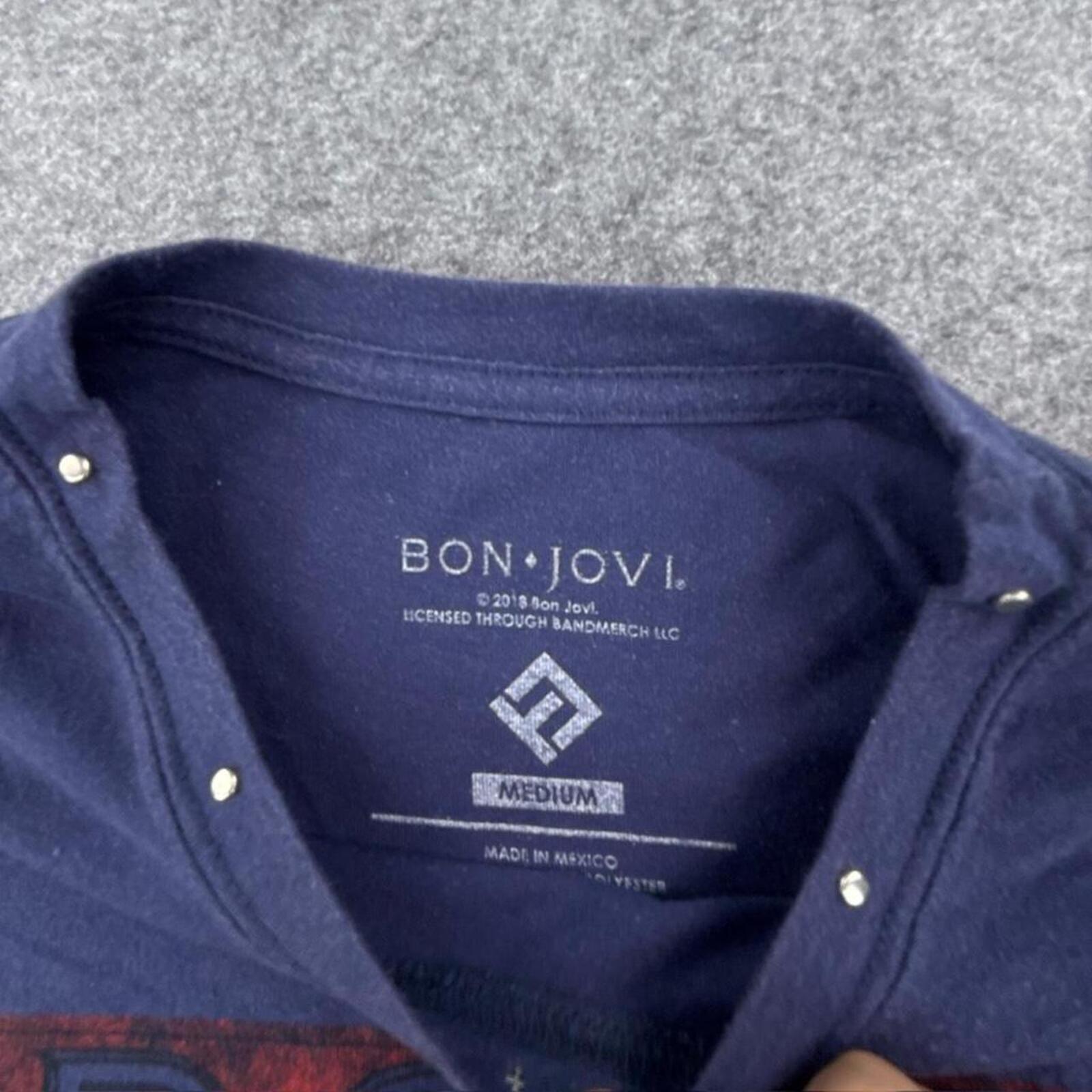 Bon Jovi navy cotton t-shirt #rocknroll