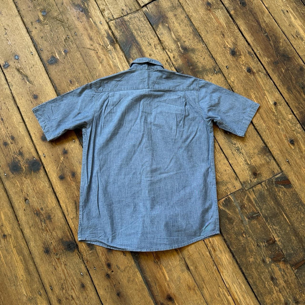 Wrangler Denim Blue Button-up Short with Front Pockets