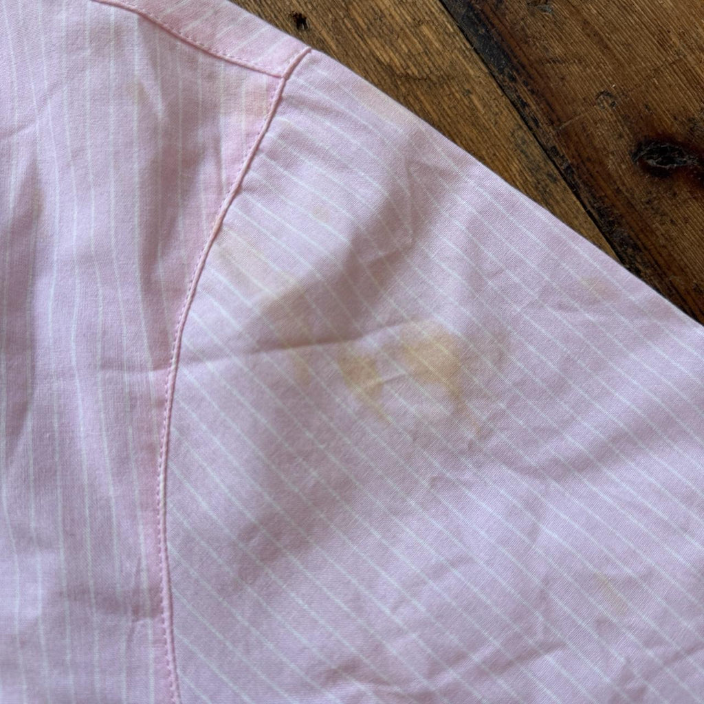 Zara Fleurs Joujours Button-up Shirt in Pink with Green Embroidery Size M