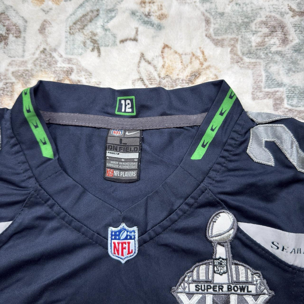 Nike NFL Seattle SeahawksThomas III Superbowl Jersey Size L