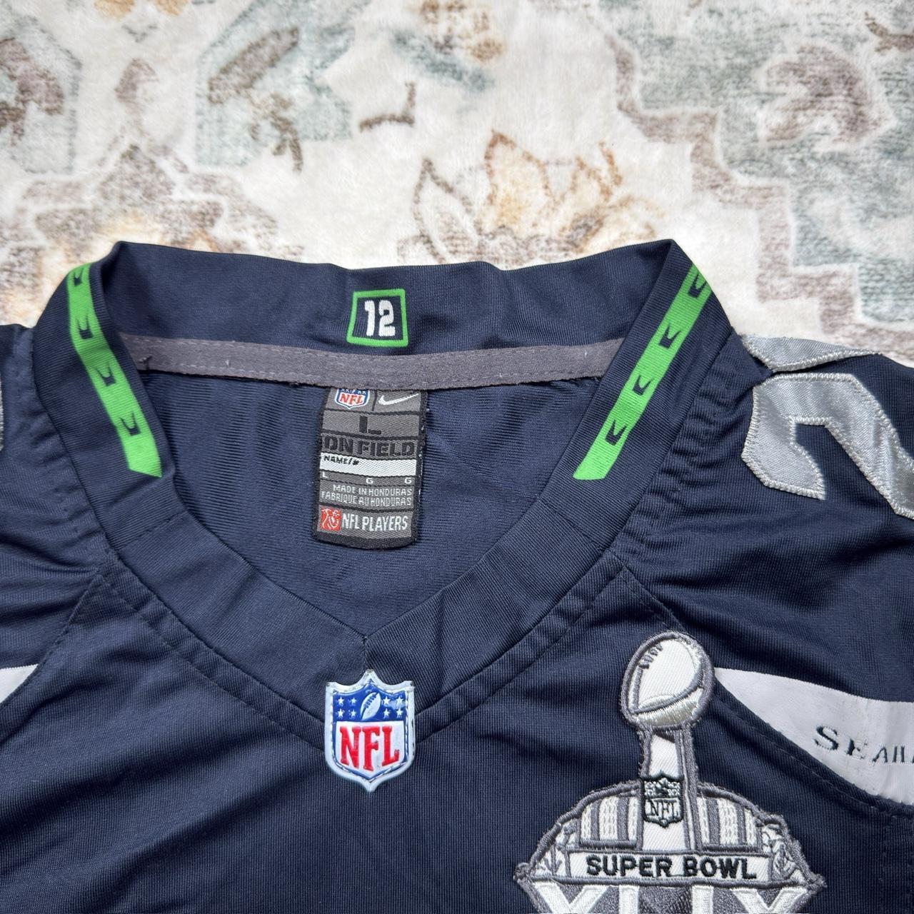 Nike NFL Seattle SeahawksThomas III Superbowl Jersey Size L