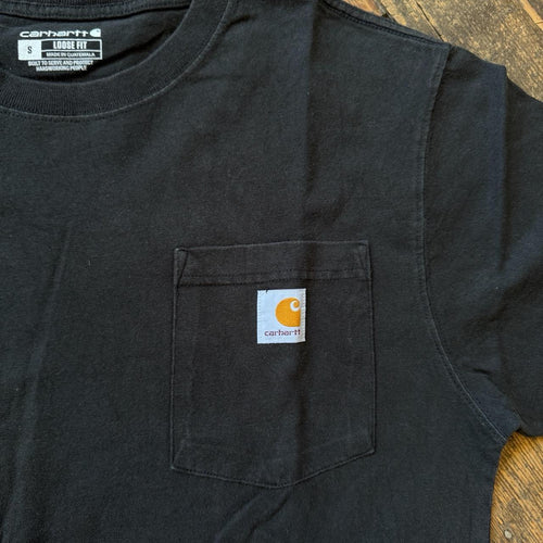 Carhartt Loose Fit Black Front Pocket T-Shirt Size S
