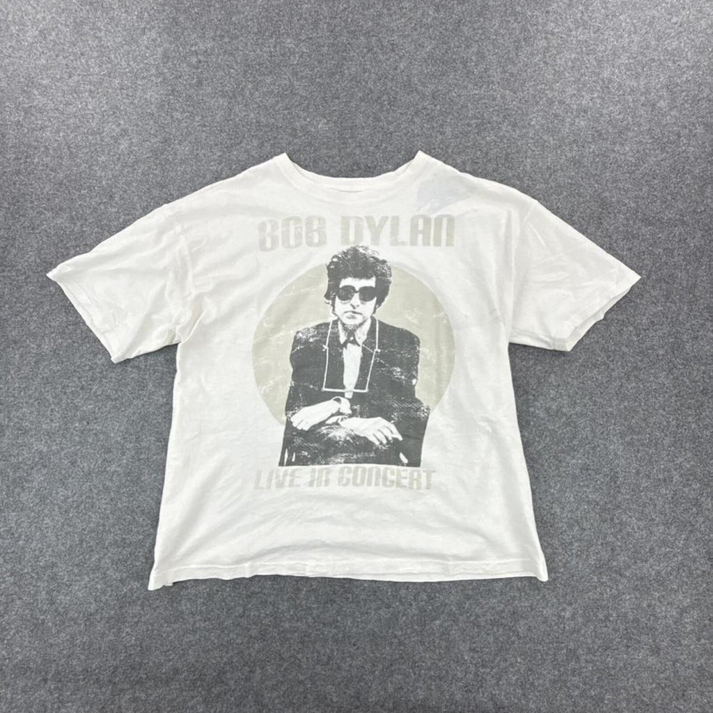 White Bob Dylan oversized graphic tee #indie #rock