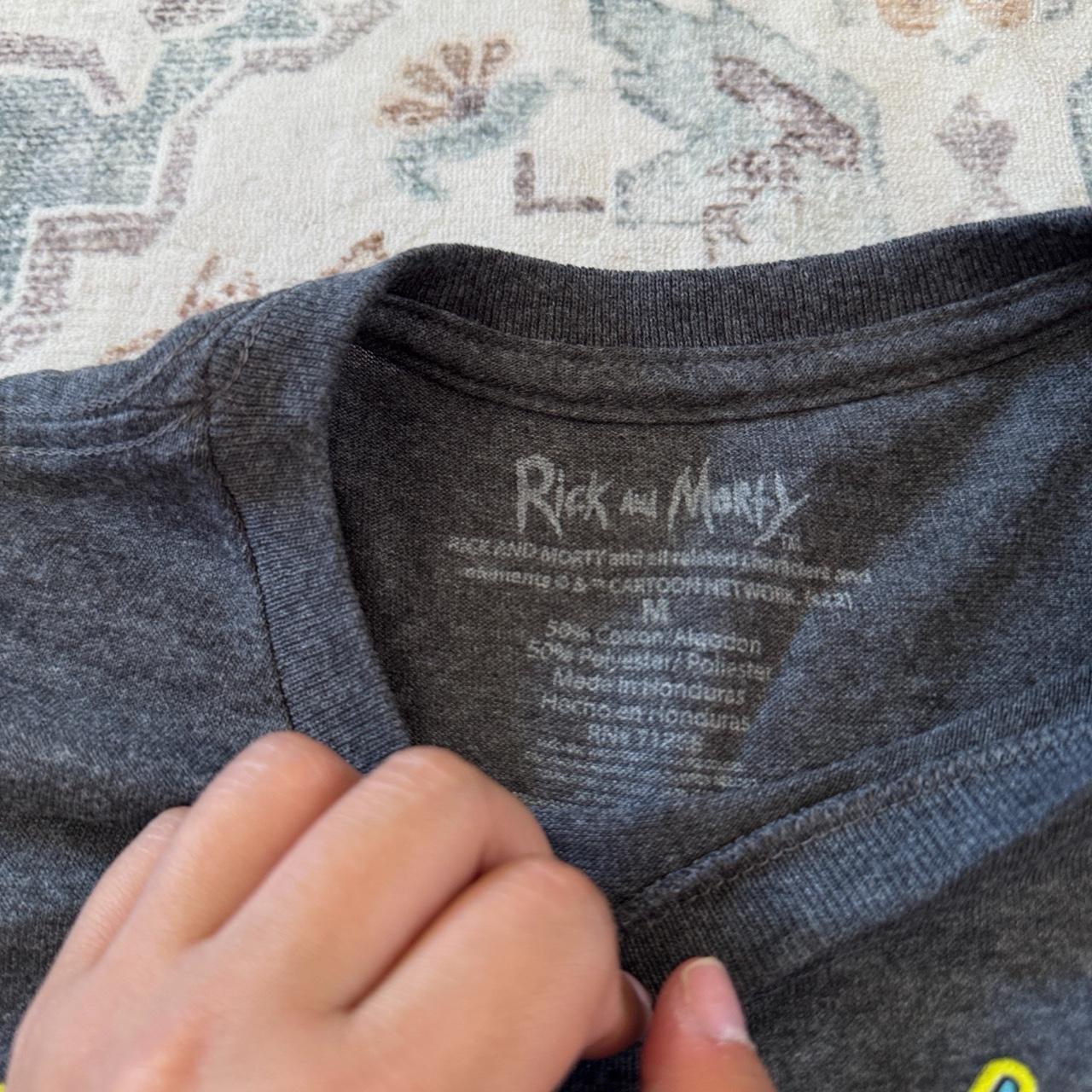 Rick and Morty Cotton T-Shirt in Gray Size M