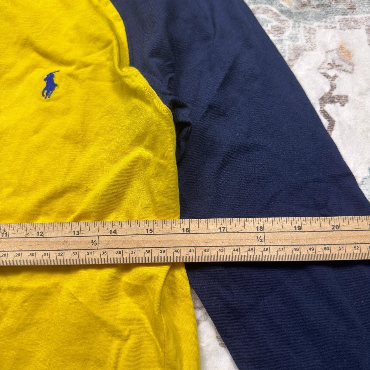 Polo Ralph Lauren Yellow and Navy “67” Long-sleeved Shirt Size L