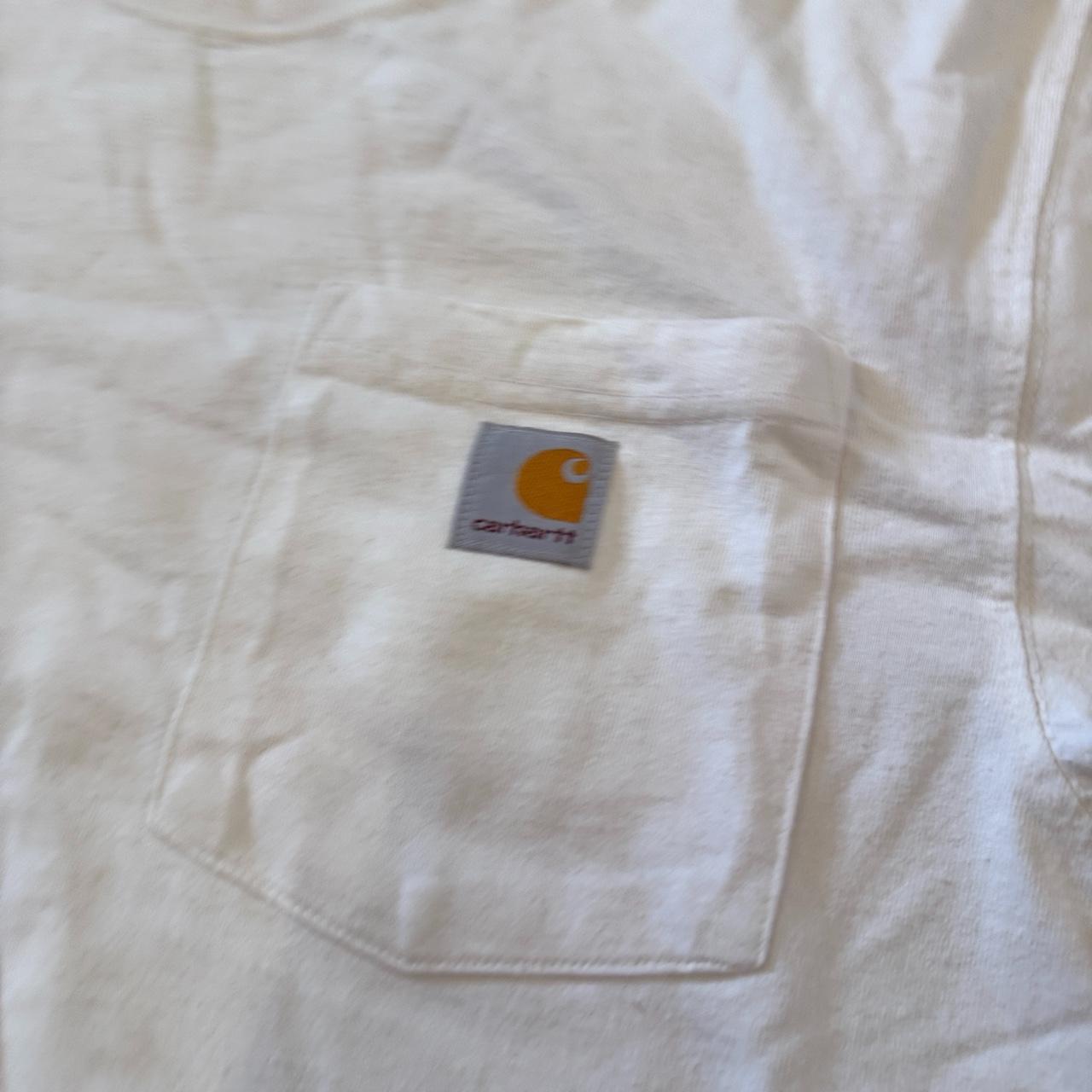 Carhartt Loose Fit White Pocket T-Shirt Size S