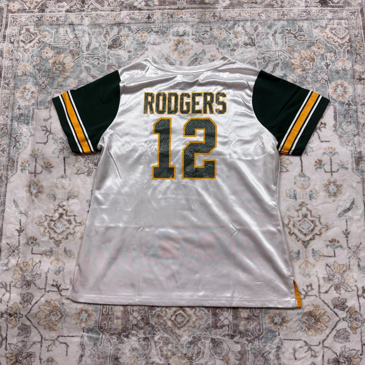 NFL Green Bay Packers Aaron Rodgers Women’s Jersey in White Size XXL