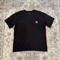 Carhartt Relaxed Fit Black T-Shirt with Front Pocket Size L