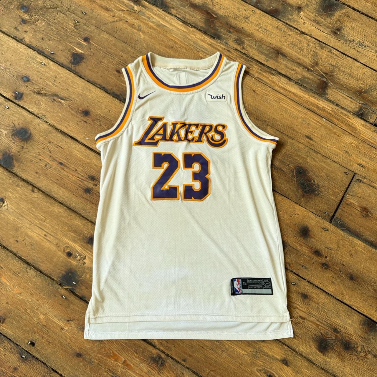 Nike NBA LeBron James Lakers Jersey in White Size 48