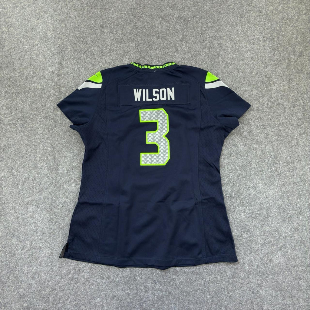 NFL Seattle Seahawks ‘Wilson’ Women’s Jersey in Navy Blue