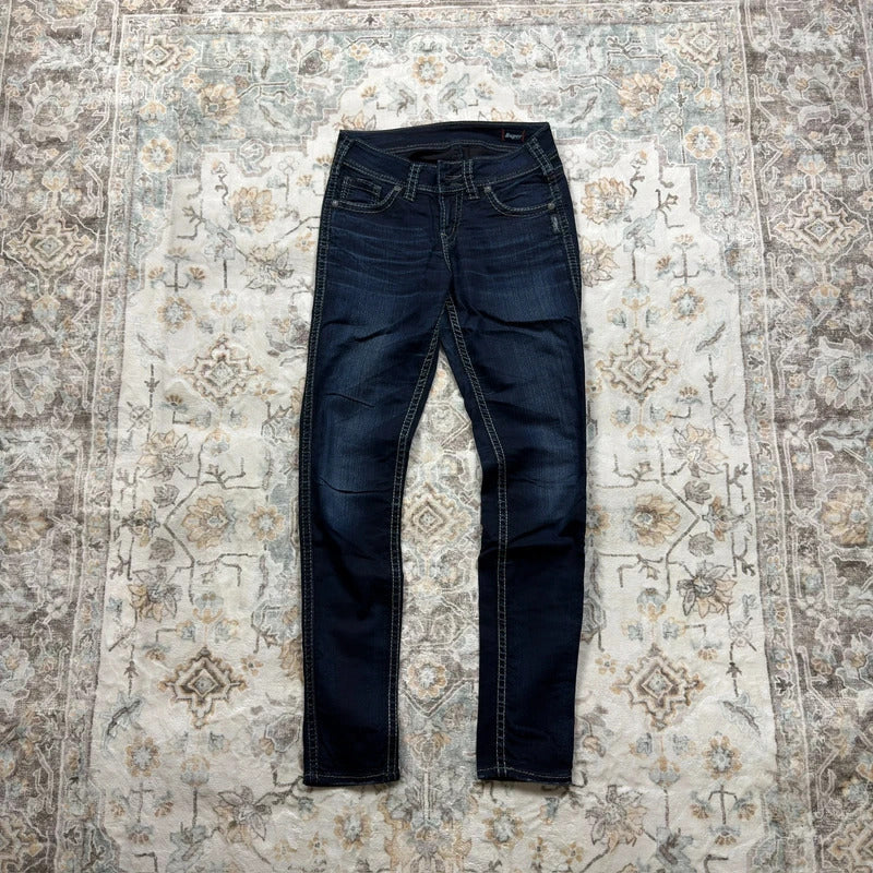 Women’s Y2K Dark Wash Skinny Jeans W27