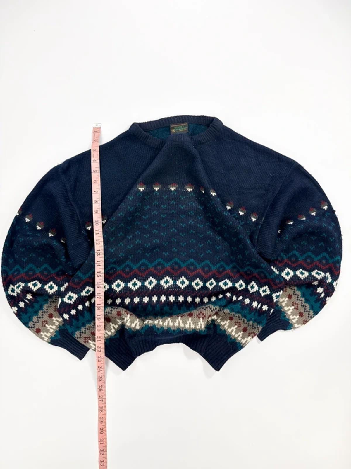 Boydex Vintage Knit Jumper Navy Fair Isle Pattern