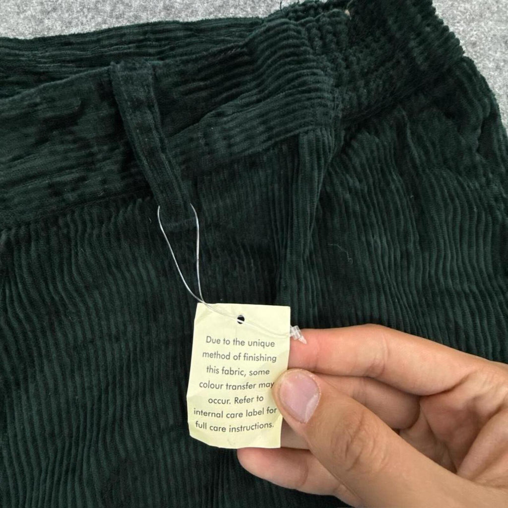 Emerald Green corduroy straight leg trousers