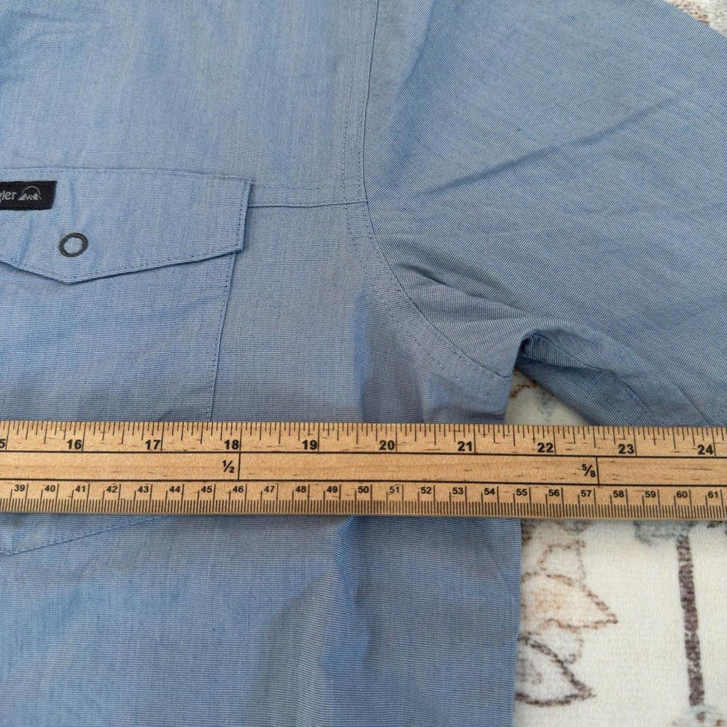 Wrangler Regular Fit Blue Button-up Shirt Size M
